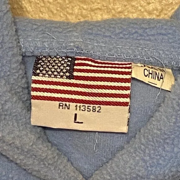 Sunbeam Trading Inc Washington DC Fleece Sweatshirt Hoodie Sky Blue Size L - Picture 5 of 6